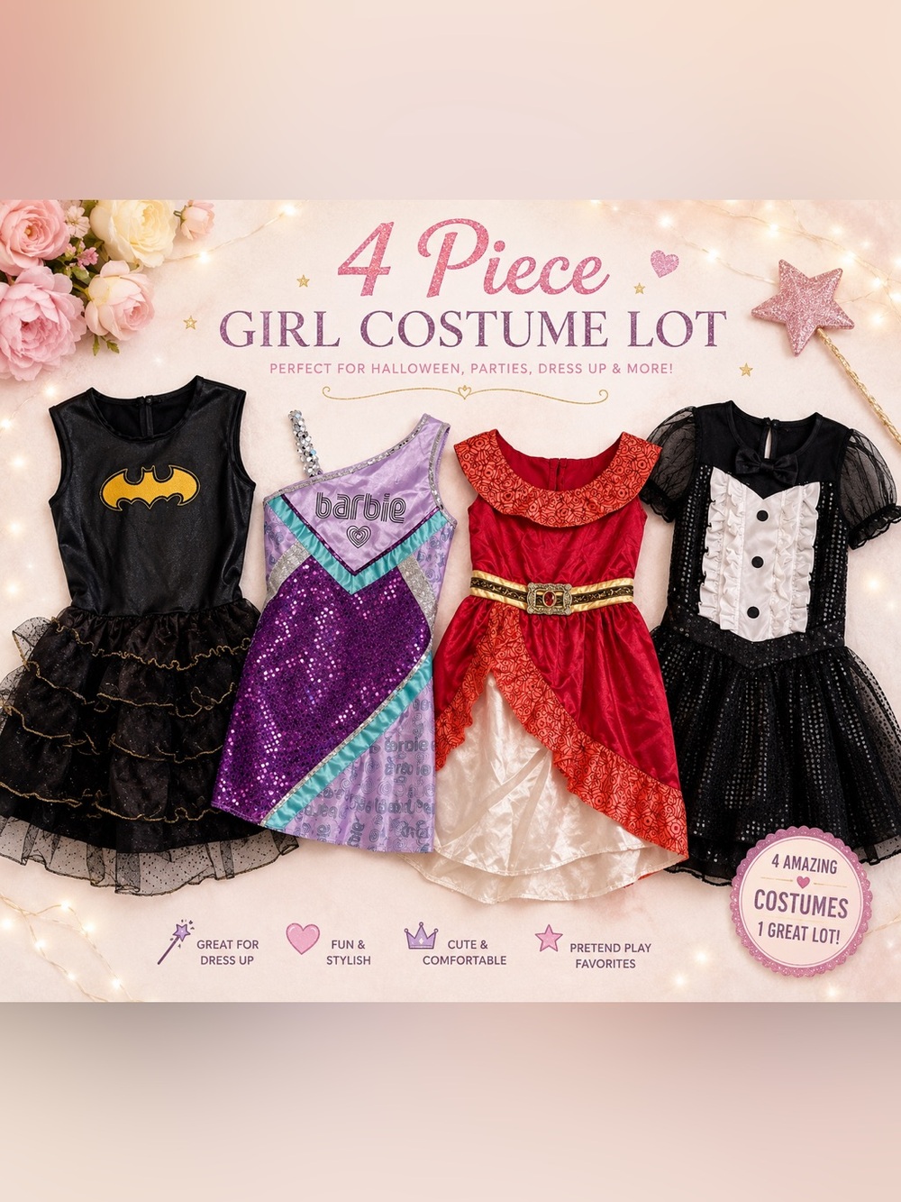💜4 Piece Girls Costume Lot💜